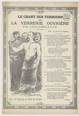Chanson chant des verriers de la verrerie ouvrière par lAmi Gérault 1 Archives Nationales 14AS 132