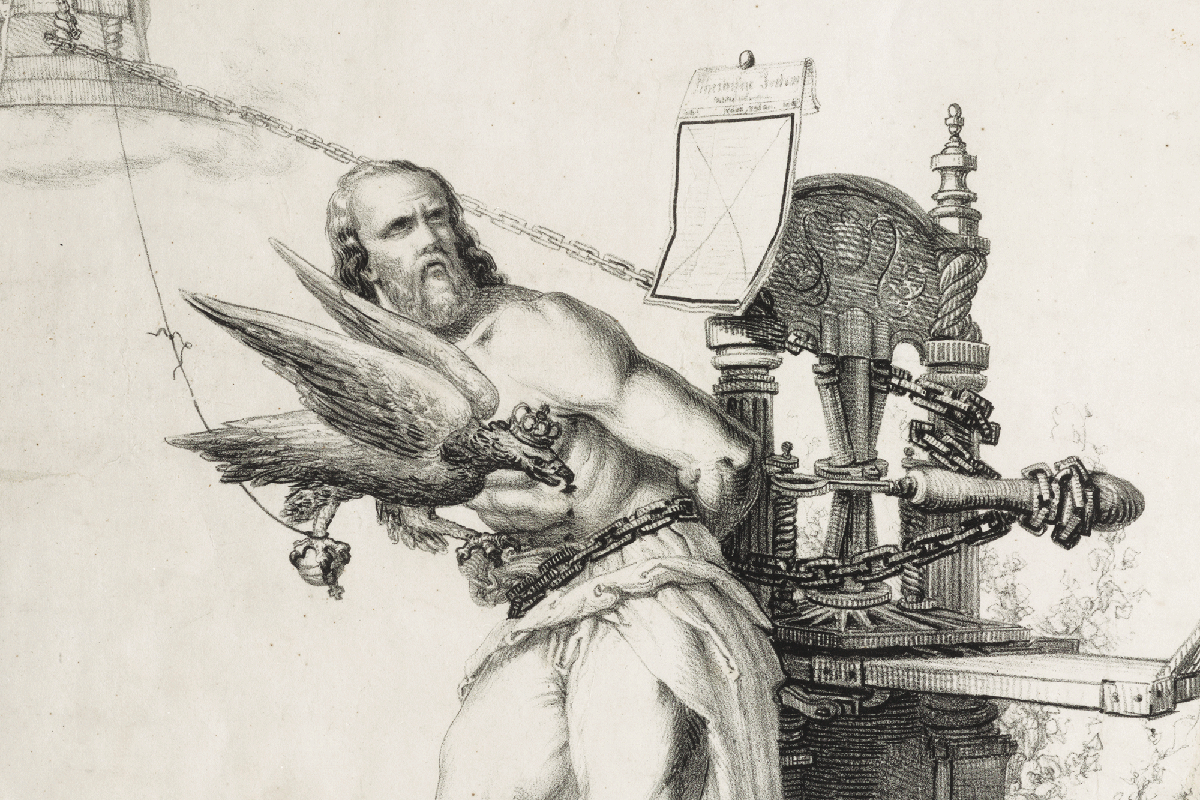 Marx dépeint en Prométhée par Lorenz Clasen en 1843