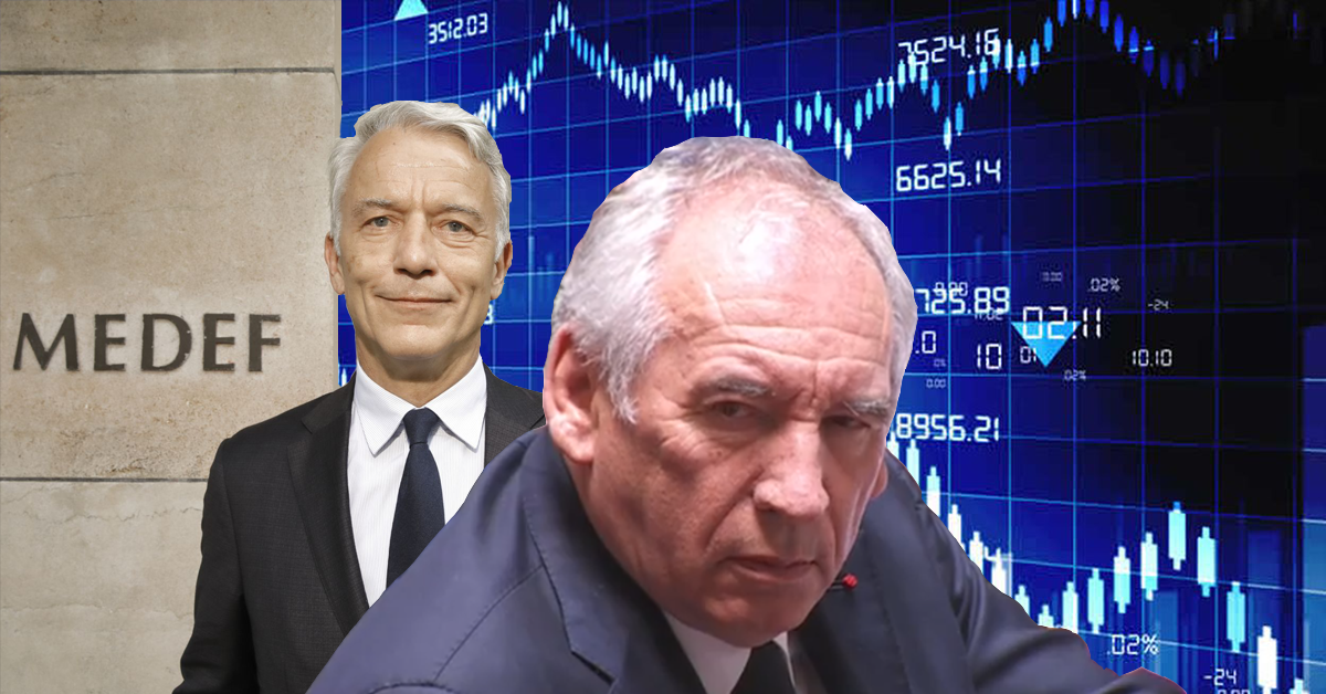 Bayrou et Patrick Martin du Medef